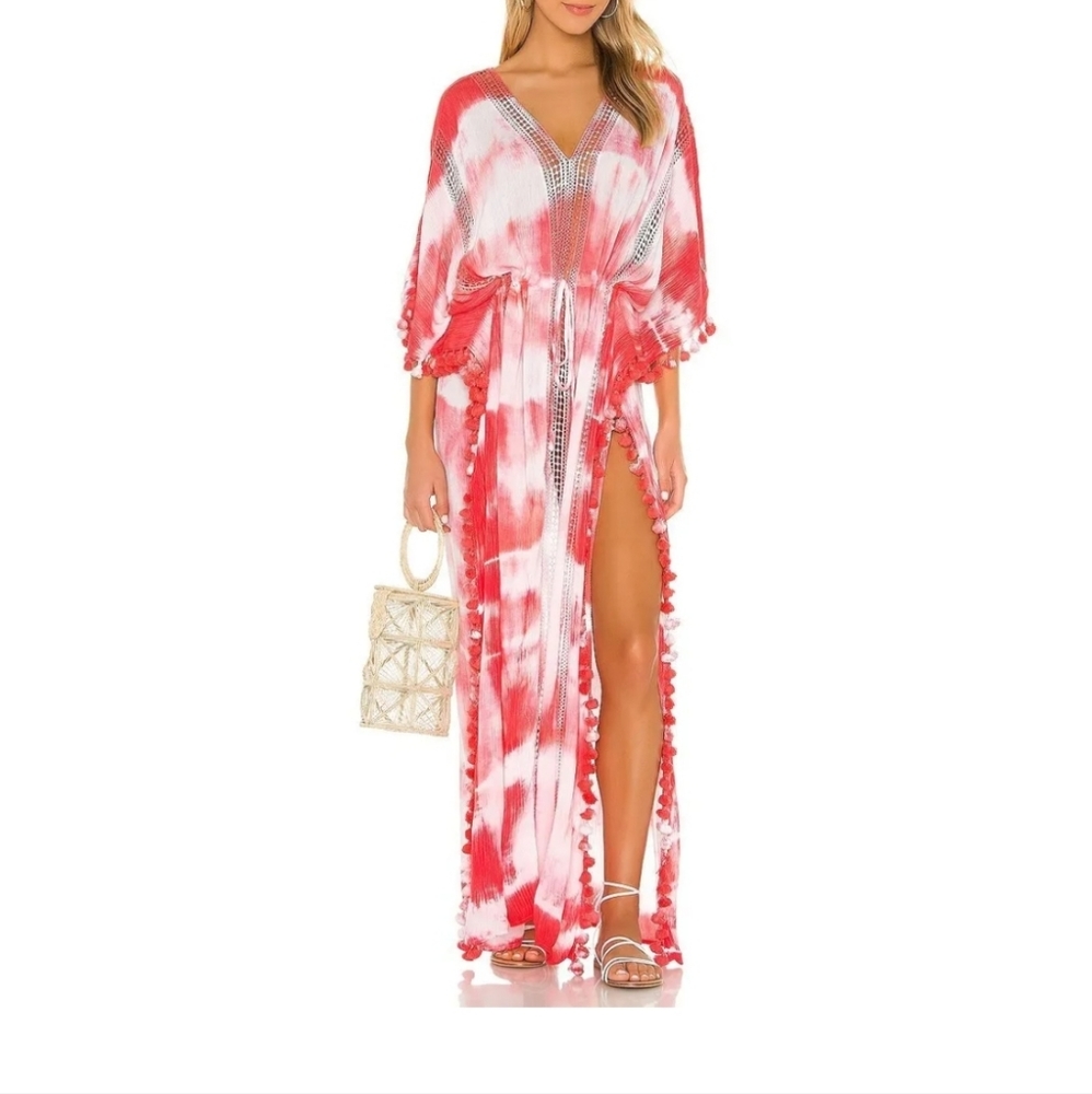 NWT Michael Stars Farrah Maxi Caftan Dress With Two Side Slits
